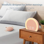 anjank loud alarm clock with wireless bed shaker shown in use