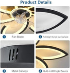 dalouguan ceiling fan with lights remote control, 30", package contents
