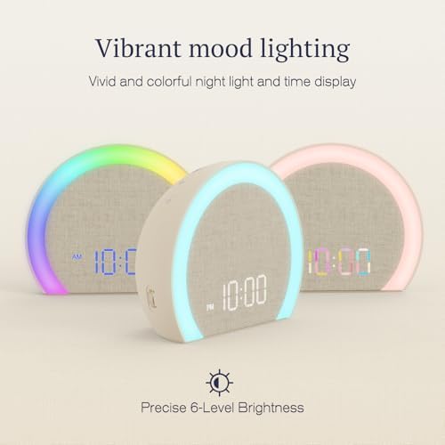 anjank extra loud alarm clock with wireless bed on a desk or shelf