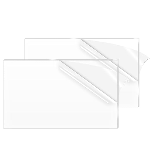 2 Pack 12x24 Inch Acrylic Sheet 1/8" Thick, Cast Acrylic Sheet, by ADTDA