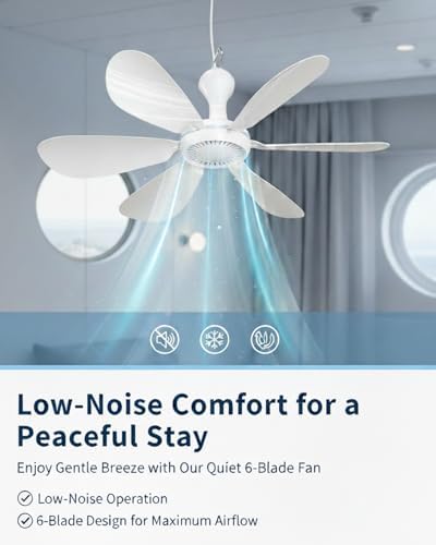 collapsible ceiling fan for cruise portable magnetic usb shown in use