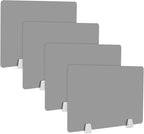 4 Pcs Desk Divider Privacy Panel, 23.6”L X15.8”W Frosted Acrylic Desk Privacy - Image 7