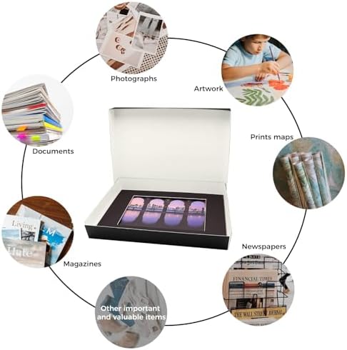 lineco museum archival storage box, drop front, 16.75x20.75x3, package contents