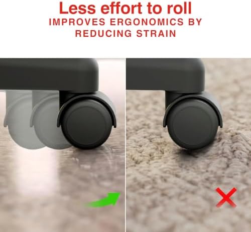 Staples Office Chair Mat, Clear, 45x53 Inch, Medium-Pile Carpet, with Lip