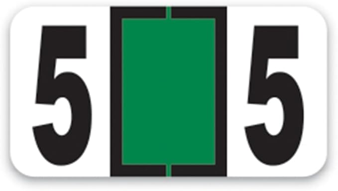 File Right Number Labels Roll – Color-Coded Numeric Filing Labels, 1-5/8" × by Unknown