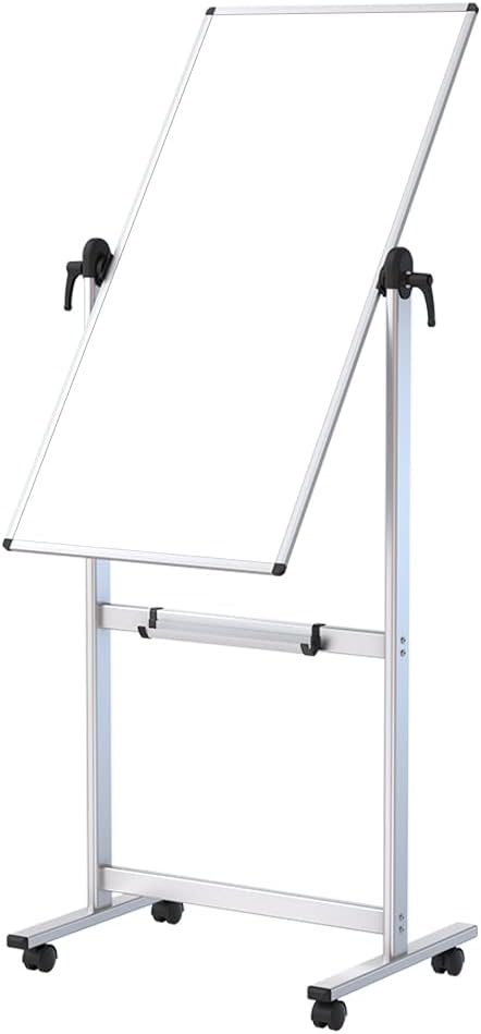 VIZ-PRO Double-Sided Magnetic Mobile Whiteboard, 48" x 24"