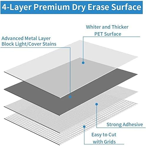 AFMAT Dry Erase Board Sticker, 48 x 36 inches White Board Wallpaper, Dry Erase - Image 5