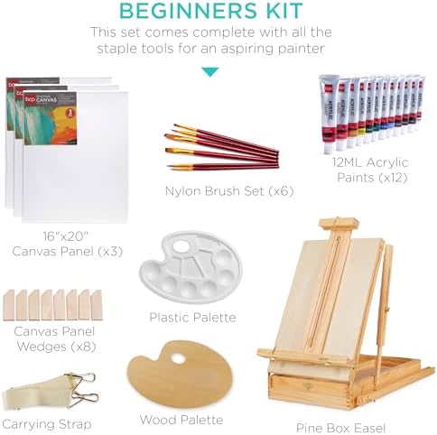 best choice products art easel for painting, portable shown in use