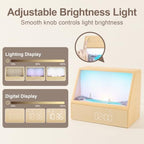 2026 upgraded sunset alarm clock，knob brightness & volume showing dimensions