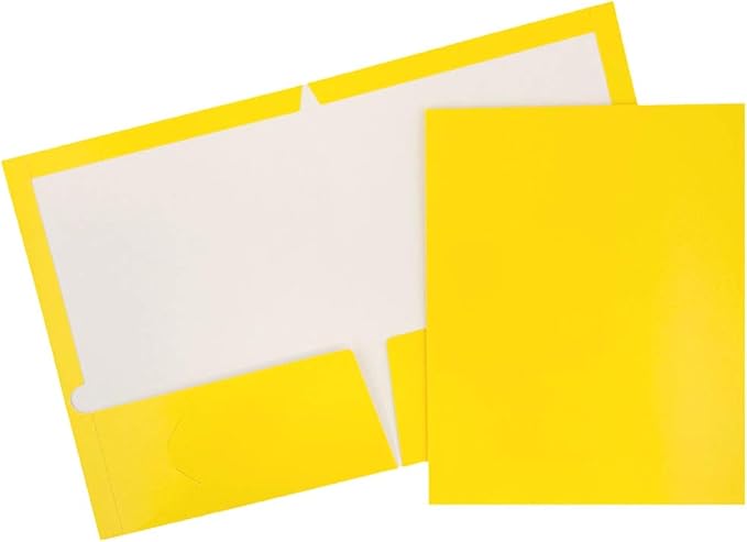 JAM PAPER Laminated Two Pocket Glossy School Folders by JAMPaper