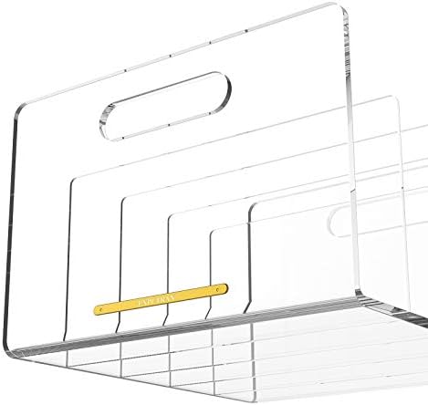 Acrylic File Sorter, Desktop File Collator Office File Organizer, Clear 11.4&...