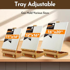 conda premium wooden sketch box easel - adjustable, front angle view