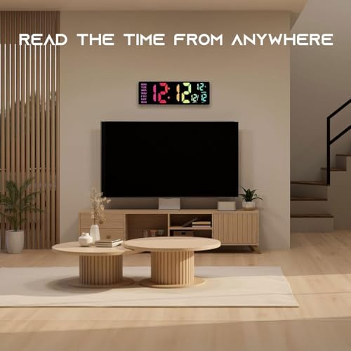 easyera 16.5" large digital wall clock with bt on a desk or shelf