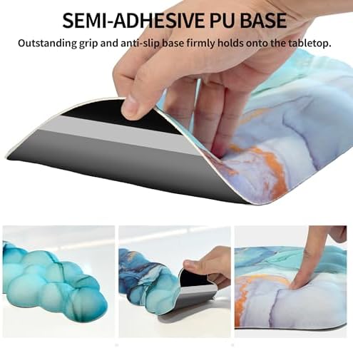 Ergonomic 2 in 1 Cloud Mouse Pad and Keyboard Wrist Rest, Non-Slip, Relieves ...