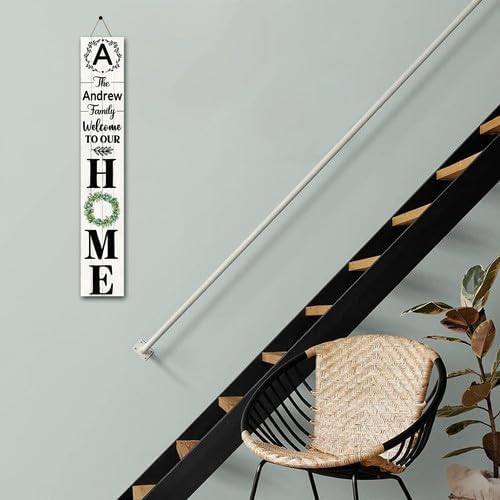 SRongmao Welcome To Our Home Porch Sign Personalized Welcome Sign - Image 5