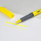 BIC Brite Liner Grip Highlighters, Chisel Tip, Classic Yellow, 2-Count Pack - Image 6