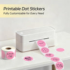 2 inch Dot Stickers Labels Circle Garage Sale Sticker 750Pcs Round Thermal Printer Stickers Printable Writable Price Labels for Yard Sale, Pink