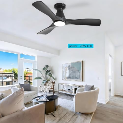 depuley 42-inch ceiling fans with lights: black 3, view 9