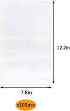 100 PCS 7.8”x 12.2" Foam Wrap Cushion Pouches (0.75mmThickness) with 10 Pack Fragile Stickers Labels(60 pcs) Protect Dishes Glasses Porcelain and Fragile Items for Moving