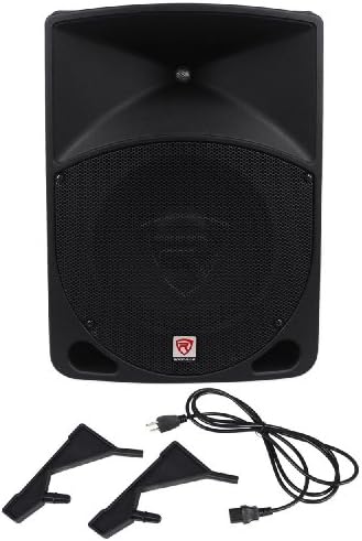 Rockville RPG10 10" Powered PA Speaker Pair with 2 Stands & 2 XLR Ca...