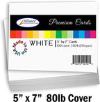 white cardstock 5" x 7" heavyweight | 80lb, close-up detail