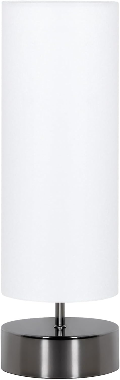 Touch Table Lamp, 3-Way Dimmable Bedside Lamp with Cylinder Fabric Shade