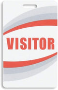 Visitor ID Badges, Preprinted Visitor Pass Plastic Cards, Credit Card Sized by IDCardPros