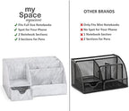 my space organizers marble desk organizer for office on a desk or shelf
