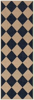 lahome checkered easy jute non slip runner rug, view 9