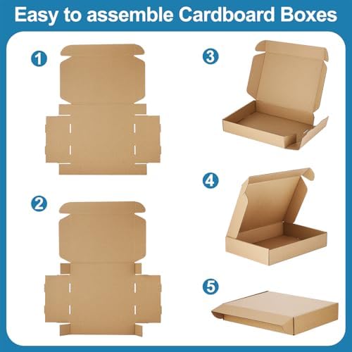 famagic 30 pack 11x8x2 brown shipping boxes for, close-up detail