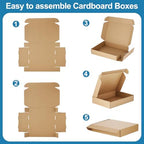 famagic 30 pack 11x8x2 brown shipping boxes for, close-up detail