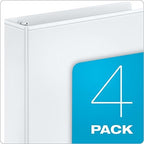 Cardinal Economy 3 Ring Binders, 2 Inch and 3 Inch, Black and White, Presentation View, Nonstick, PVC Free, 4 Pack Bundle (79522 + 00430)