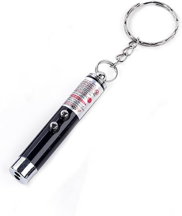 6 PCS Cat Toys Laser Pointer Mini Keychain Laser Pointer LED Flashlight Dog - Image 8