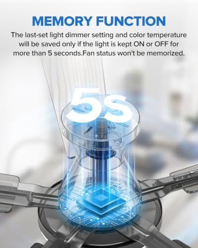 ume 52" ceiling fan with lights, remote control, front angle view