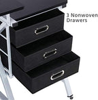 yaheetech drafting table with storage & stool, adjustable on a desk or shelf