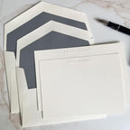 Personalized Embossed Flat Note Cards Set – Custom Blind Embossed Stationery - Image 3