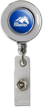 UAH Primary Logo Retractable Reel Chrome Badge ID Card Holder Clip by GraphicsandMore
