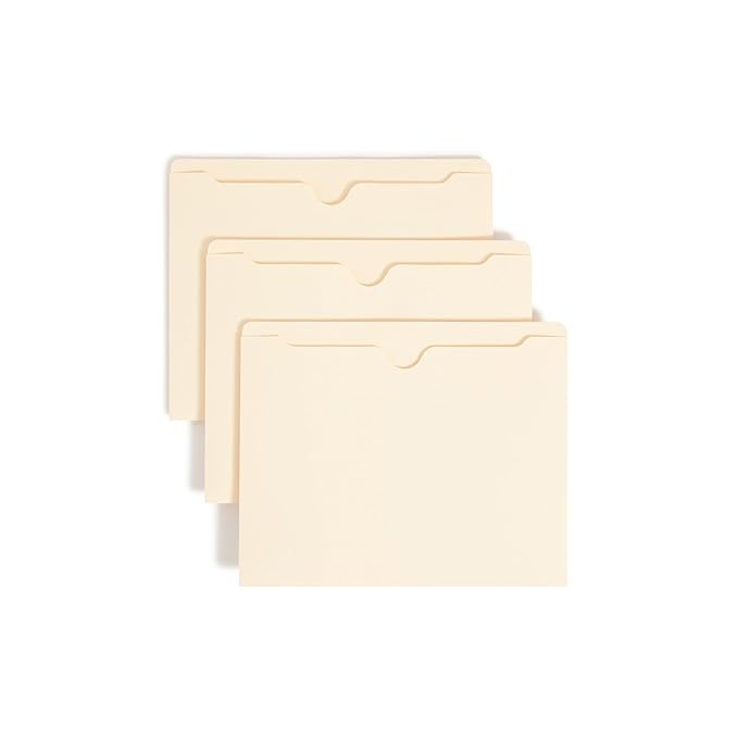 Smead File Jacket, Reinforced Straight-Cut Tab, Flat-No Expansion, Letter Size - Image 2