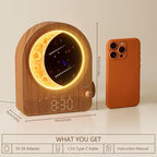 blonbar dual alarm clock for heavy sleepers, dimmable, front angle view