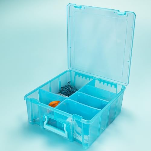 artbin super satchel double deep, 8-compartment craft box, close-up detail