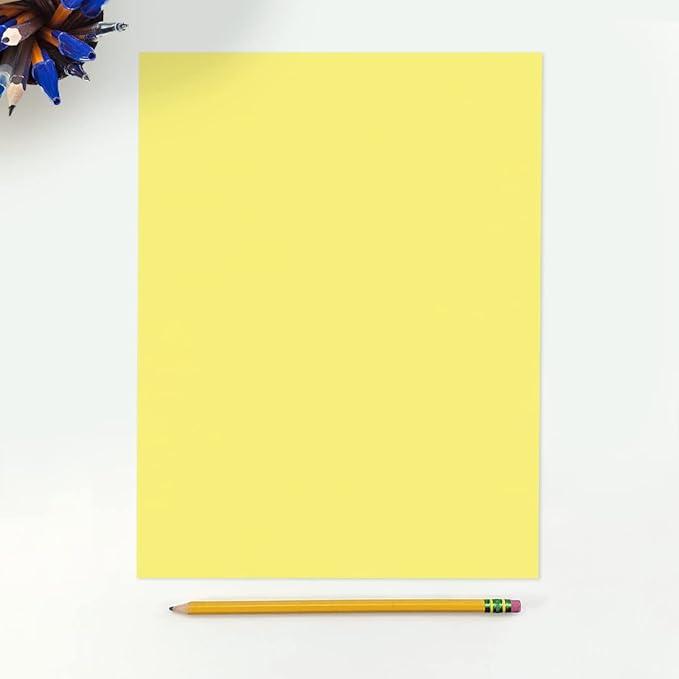LUXPaper 8.5" x 11" Paper | Letter Size | Pastel Canary Yellow | 60lb. Text | - Image 4