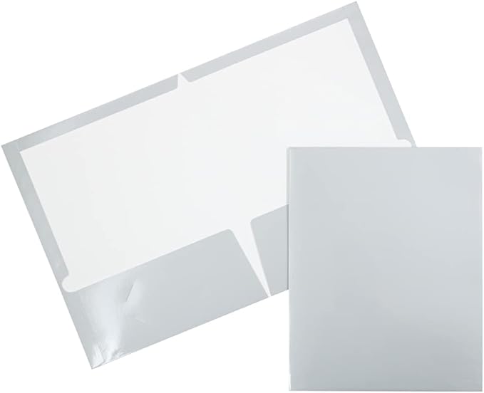JAM PAPER Laminated Two Pocket Glossy School Folders by JAMPaper