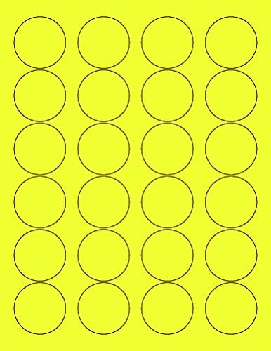 8-1/2 x 11" Neon Color High Light Fluorescent Labels by NextDayLabels