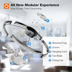 addlon 24" ceiling fans with lights and remote on a desk or shelf