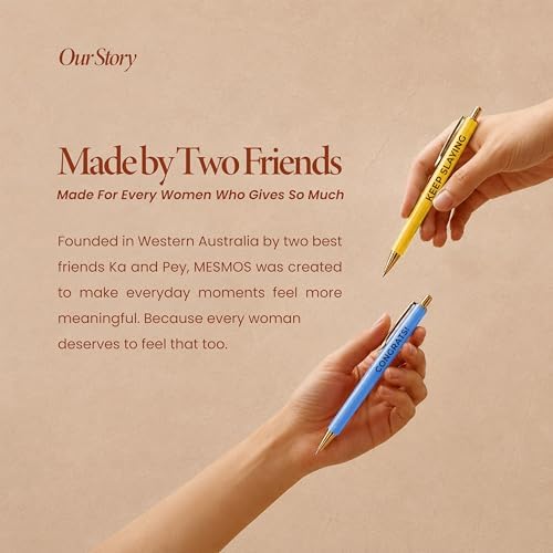 MESMOS 3pcs High End Luxury Congratulations Gifts for Women, Job Promotion Gifts for Women, Thank You Gift for Teacher, Employees, Coworkers, Mentors & Managers German-Ink & 1mm Swiss-Tip Luxury Pen.