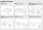 horlimer 7x5x4 inches shipping boxes set of 50, front angle view