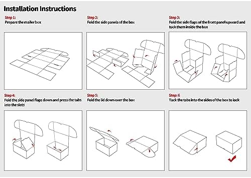 horlimer 7x5x4 inches shipping boxes set of 50, front angle view