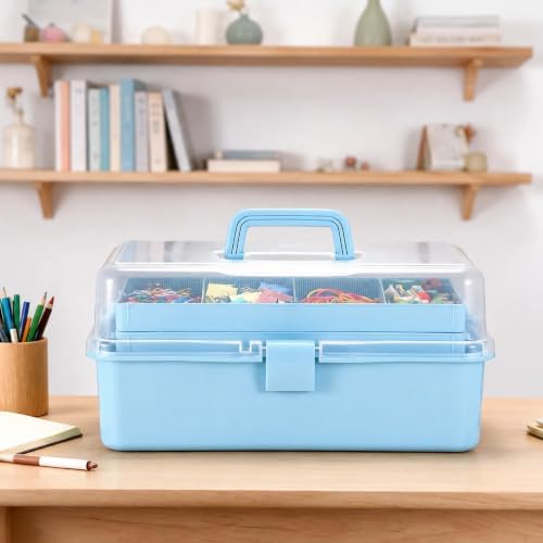tackle box, 15-inch extra large art storage box, close-up detail