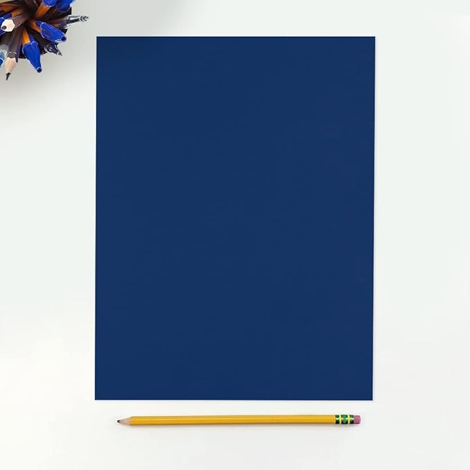 LUXPaper 8.5" x 11" Paper | Letter Size | Navy Blue | 80lb. Text | 50 Qty - Image 3