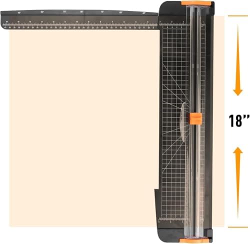 Paper Cutter 18 Inch, Portable Paper Trimmer with 5 Replacement Blades